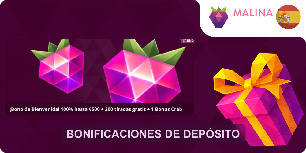 Bonos por depósito Malina Casino