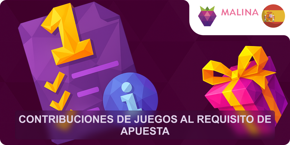 Contribución juegos Malina Casino bonos