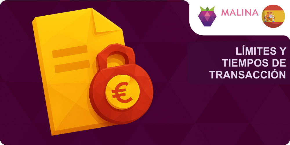 Límites y tiempos de transacción en Malina Casino