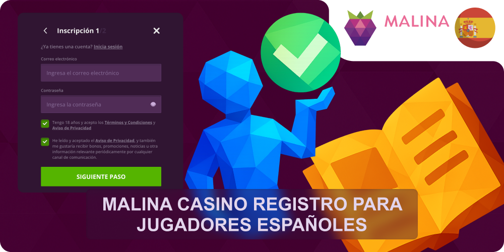 Registro fácil en Malina Casino España