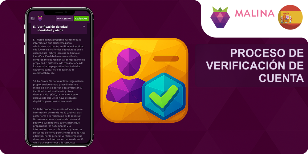 Verificación de cuenta en Malina Casino