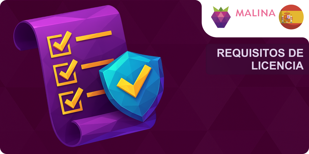 Requisitos licencia Malina Casino